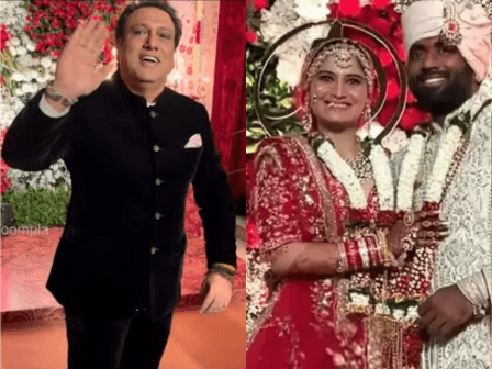 Uncle Govinda reached at Aarti Singh wedding